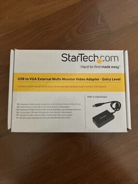 STARTECH USB TO VGA EXTERNAL VIDEO ADAPTER USB2VGAE2 ULE4-8